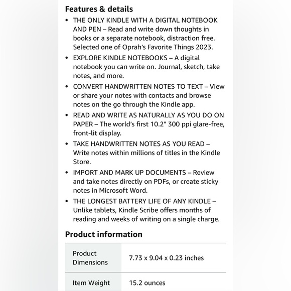 Kindle Scribe (like new) Bundle with folio cover and adapter plug - Picture 3 of 13